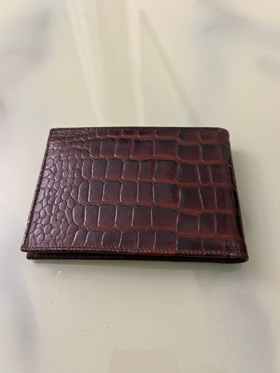 Genuine python-printed calfskin wallet made in It… - image 4