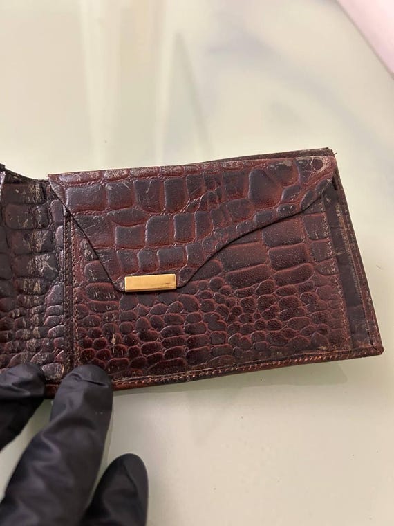Genuine python-printed calfskin wallet made in It… - image 5