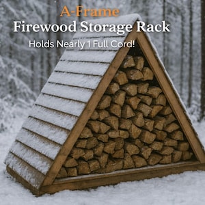 Trendy A-Frame Firewood Storage Rack - Holds Nearly 1 Full Cord! | Digital Download