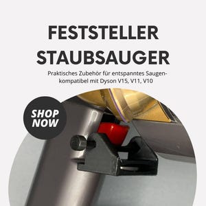 Schalter-Fixierung I Feststeller - kompatibel mit Dyson V15, V11, V10 - Praktisches Zubehör  für entspanntes Saugen