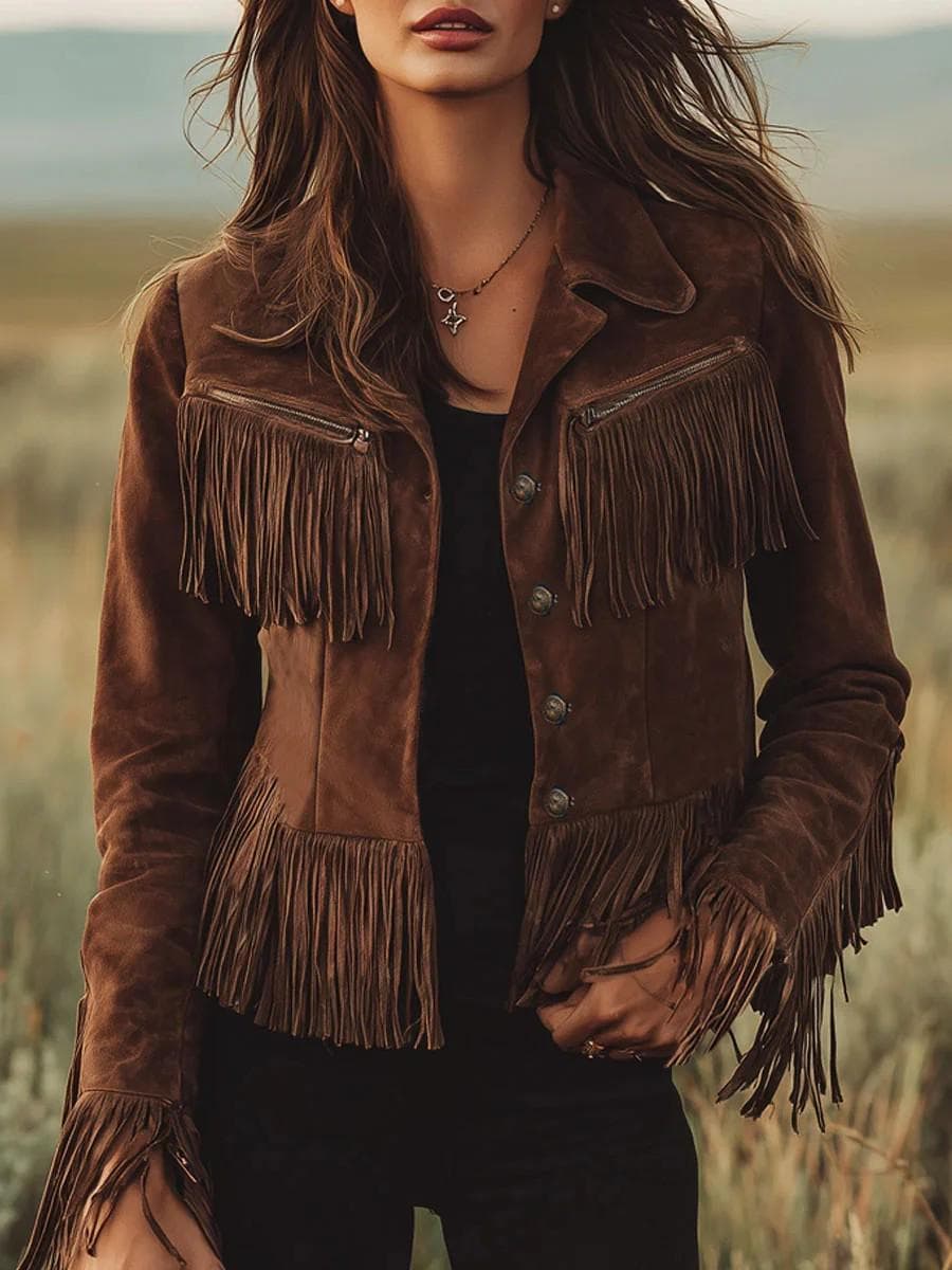 Suede Fringe Jacket - Etsy