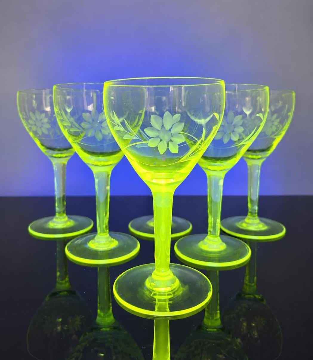 Vintage uranium glass - Etsy 日本