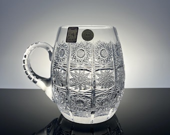 Bohokristallen bierpul / A. Rückl & Sons Nižbor / 24% loodkristalglas / bargerei cadeau