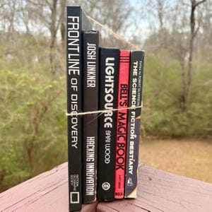Vintage Book Lot | Science Fiction, Technology, Astronomy, Magic Books | STEM | Nerdy Office & Game Room Set Up Decor image 4