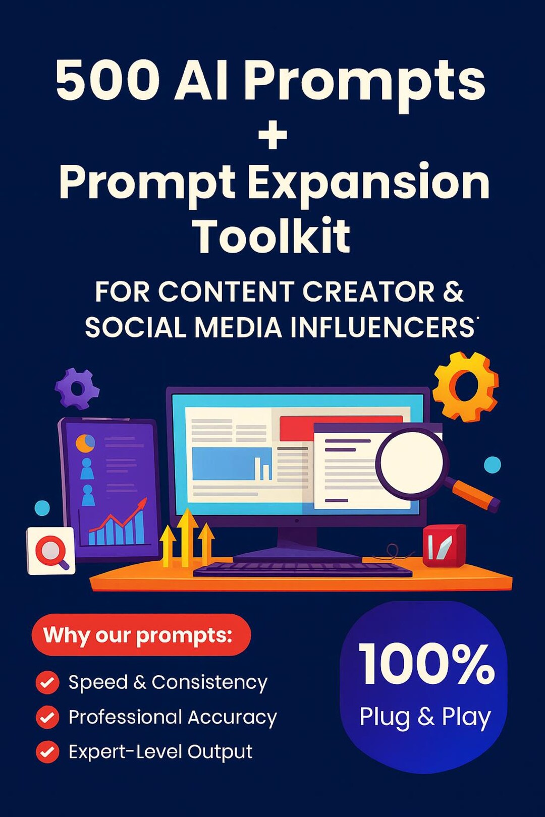 500 AI Prompts + Prompt Expansion Toolkit | Content Creator & Social ...