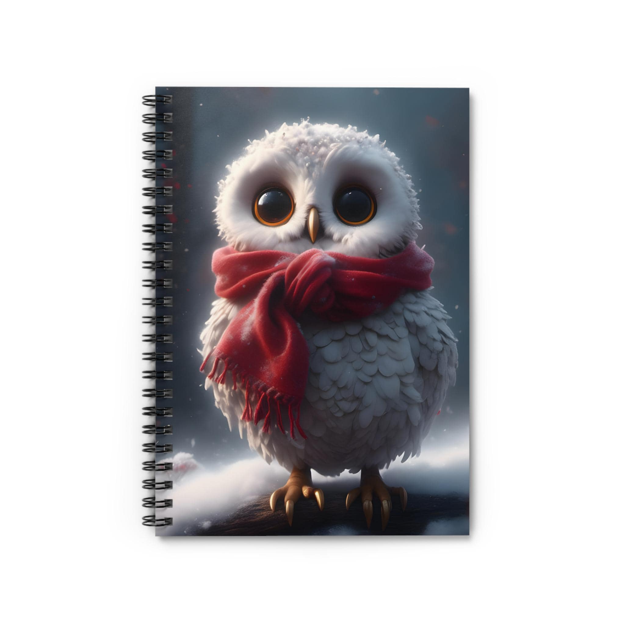 Cozy Owl Spiral Notebook - Perfect for Winter Writing, Gift for Students, Journal for Nature Lovers,