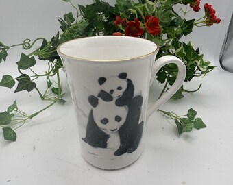 Kubek Berkshire Kubek do kawy Chiny Anglia Panda Bear Mama i dziecko - Delikatny