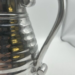 Vintage Wilton Armetale Flutes and Pearls Water Pitcher 9" RWP Pewter-Style image 7