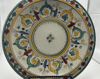 Morello Decorative Plate. Made In Deruta Italy.hand Painted.
