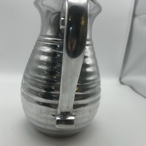 Vintage Wilton Armetale Flutes and Pearls Water Pitcher 9" RWP Pewter-Style image 4