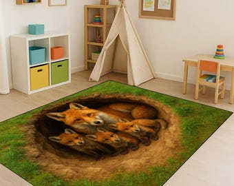 Kuscheliger Fuchs Teppich fürs Kinderzimmer