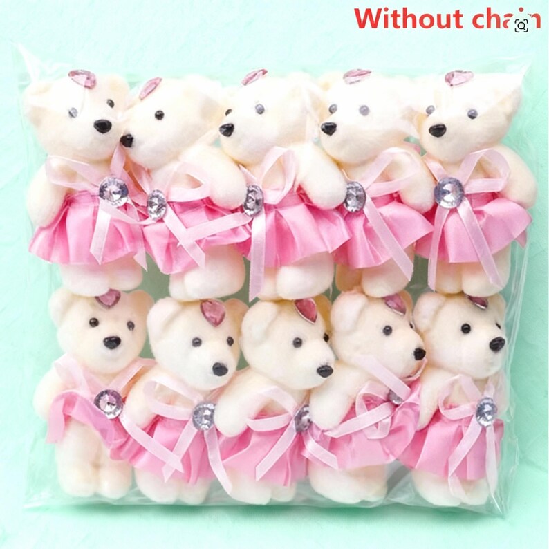 Mini Teddy Bear Bouquet | Pink Plush Arrangement, Romantic Gift - Etsy
