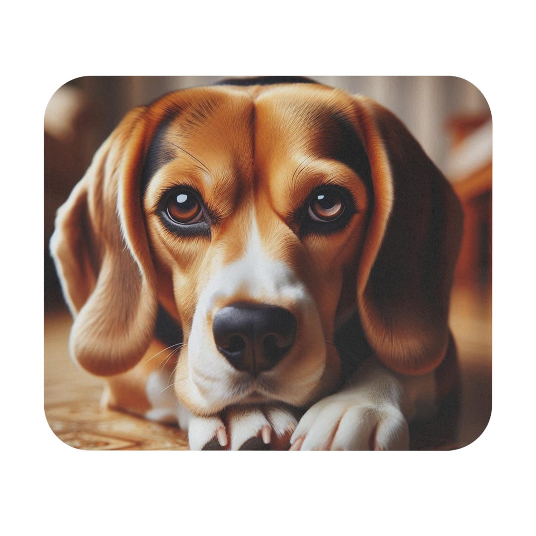 Mouse Pad (rectangle) Beagle Gaze Adorable Face Design 2, Gift - Etsy