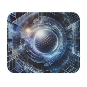Mouse Pad (Rectangle) Swirling and Illuminating Abstract Design 6
