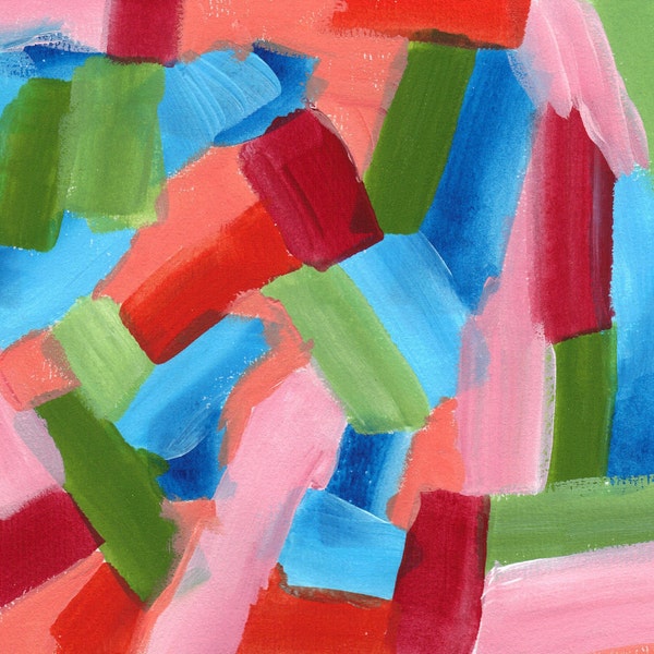 Aid for Abby - Original Painting by Child with Multiple Disabilities - 5" x 7"