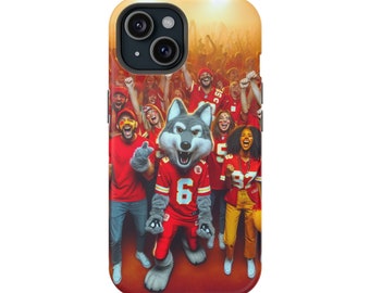 Impact-Resistant Phone Case Kansas City Chiefs Football Fans and KC Wolf