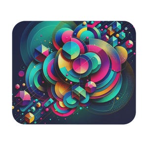 Mouse Pad (Rectangle) Abstract Design with Shapes Design 8