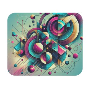 Mouse Pad (Rectangle) Abstract Design with Shapes Design 5