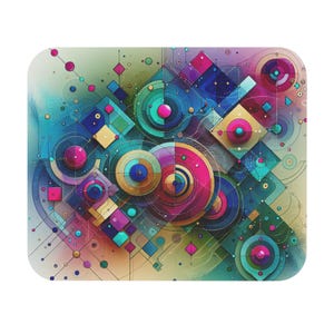 Mouse Pad (Rectangle) Abstract Design with Shapes Design 7