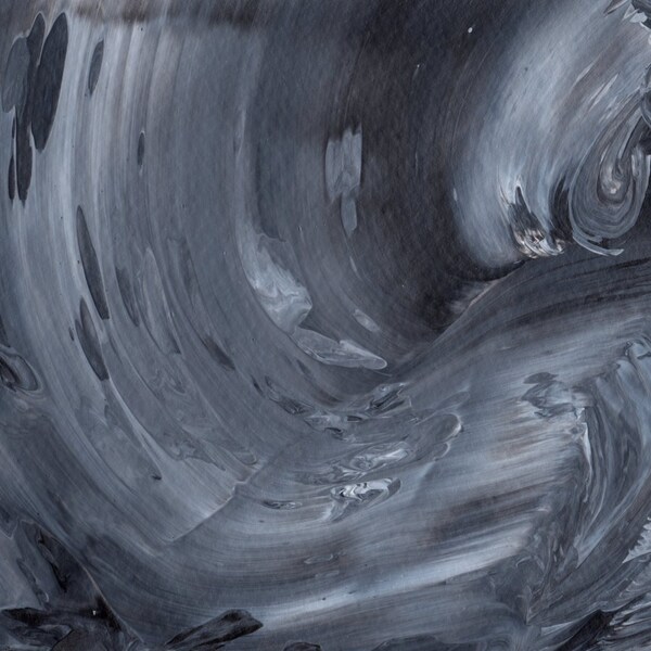 Original Painting - 5" x 7" - Abstract - Black, Gray and White Acrylic Painting - 2014-169