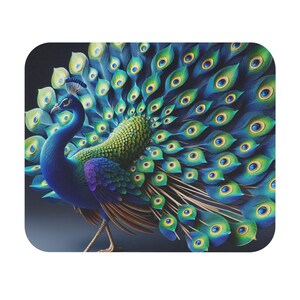Mouse Pad (Rectangle) Colorful Peacock Design 9
