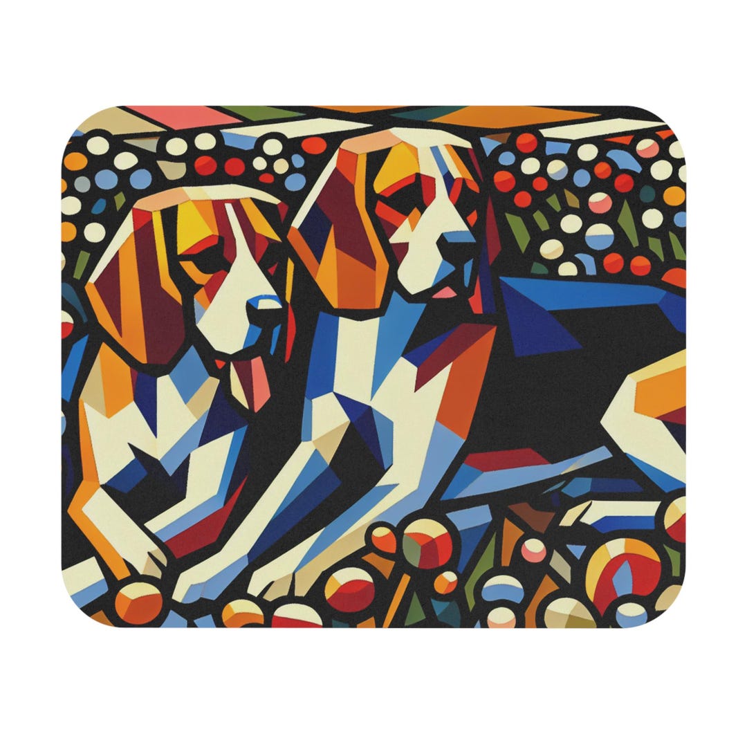 Mouse Pad (rectangle) Beagles in Flowers Picasso Style Design 1 - Etsy