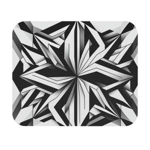 Mouse Pad (Rectangle) Black and White Patterned Design 3