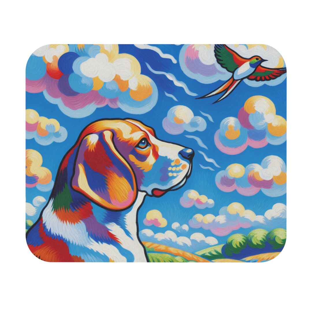 Mouse Pad (rectangle) Beagle in Jewel Tone Colors Design 4 - Etsy