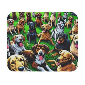 Mouse Pad (Rectangle) Miscellaneous Breeds of Dogs Design 2