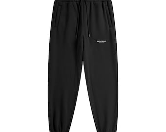 Joggers negros de polar para hombre: pantalones deportivos gruesos y cálidos, cómodos y de corte holgado para el invierno.