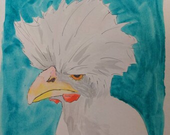 Grouchy Chicken Painting