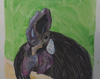 Black Rooster painting