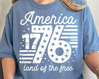 1776 America Land of the Free SVG PNG (Digital Download)