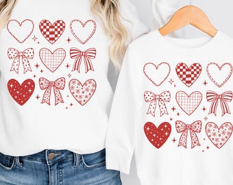Valentine Heart & Bow Clipart PNG SVG – Coquette Digital Design