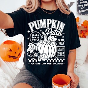 Retro Kürbis Patch SVG PNG, Bauernhof frischer Kürbis Shirt Design, Vintage Distressed Herbst Sublimation, Herbst Cricut Cut Datei, digitaler Download Bild 3