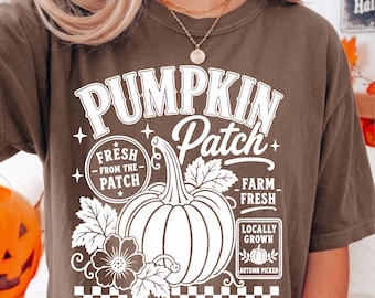 Retro Pumpkin Patch SVG PNG, Farm Fresh Pumpkin Shirt Design, Vintage Distressed Fall Sublimation, Autumn Cricut Cut File, Digital Download