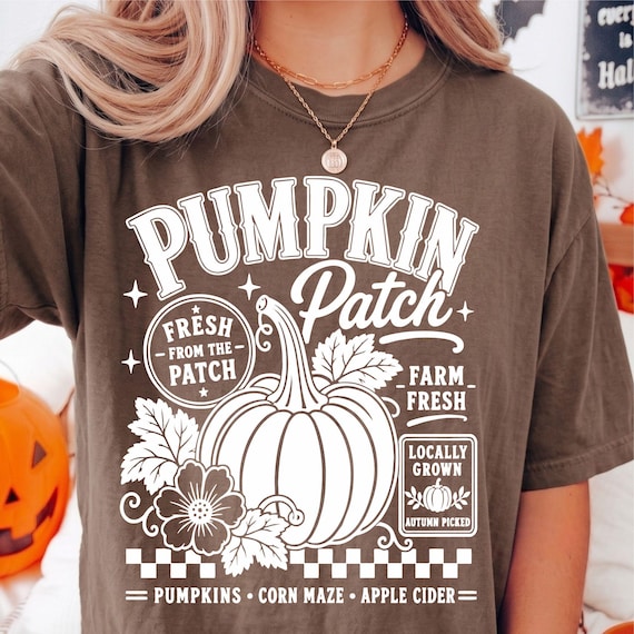 Retro Pumpkin Patch SVG PNG, Farm Fresh Pumpkin Shirt Design, Vintage Distressed Fall Sublimation, Autumn Cricut Cut File, Digital Download