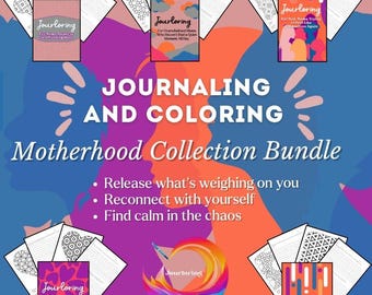 Dagboeken en kleuren voor moederschapservaringen | De Motherhood Self-Care Jourloring-bundel
