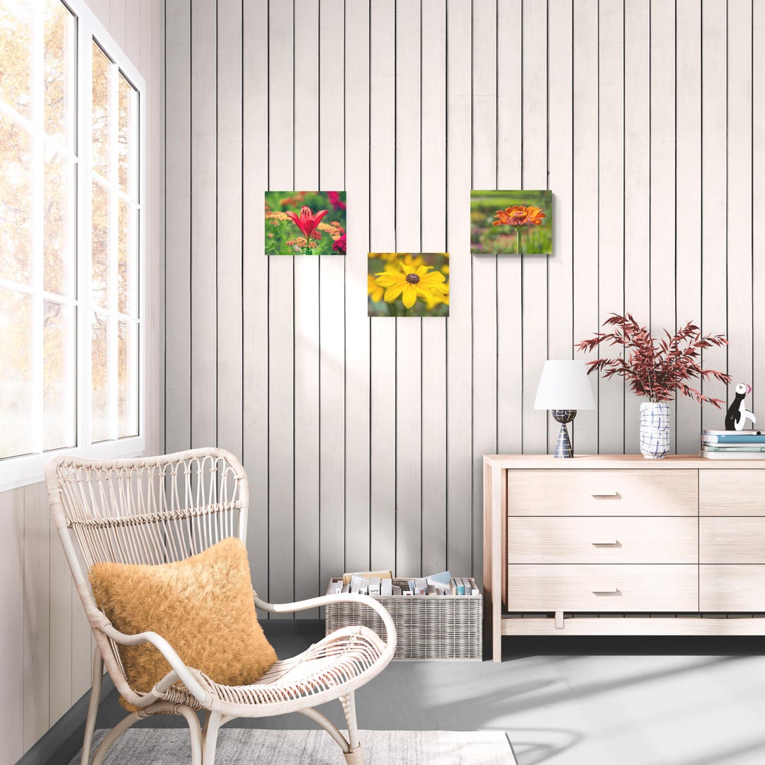 Vibrant Botanical Prints Set of 3 , 8X10 Colorful Floral Wall Art, - Etsy