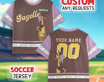 Personalized Zootopia Football Jersey for Kids, Judy Hopps Nick Wilde Shirt, Zootopia Gary De Snake Tee, Disney Family Matching Shirts