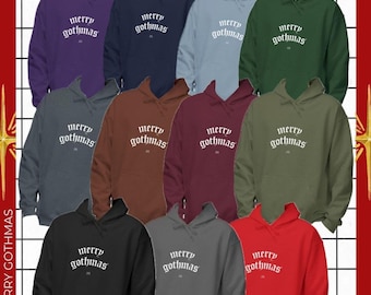 Christmas Gift, Merry Gothmas Hoodie, Gothic Christmas Sweatshirt, Unisex Hoodie, Witchcore Holiday Gift, Goth Clothing, Cozy Winter Top