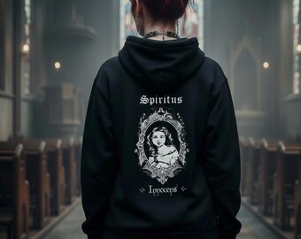Angelic Gothic Hoodie | Witchy Occult Streetwear, Dark Academia
