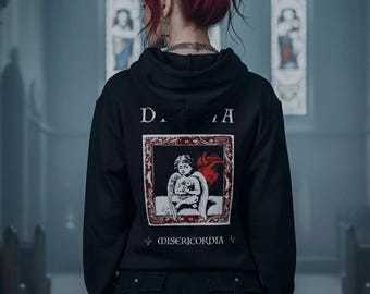 Angelic Gothic Hoodie | Latin Quote, Occult Streetwear