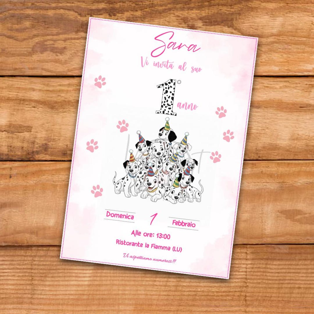 101 Dalmatians Themed Invitation, 101 Dalmatians Themed Birthday Party ...