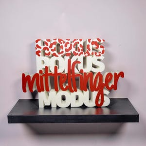 Hokus Pokus Mittelfinger Modus – frecher 3D Schriftzug
