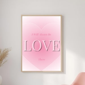 Arte de pared imprimible para San Valentín / Decoración con frases románticas de amor / Descarga digital