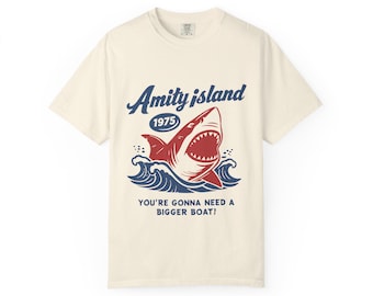 Camiseta "Tiburón de Amity Island 1975: Necesitarás un barco más grande"