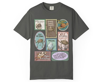 Camiseta con estampado retro de alienígenas / Camiseta con gráfico de monstruo espacial