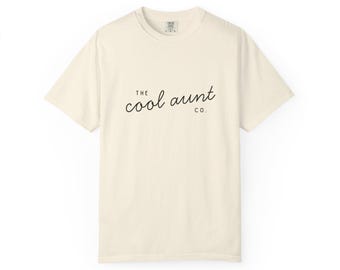 Camiseta con logo de The Aunt Co. / Camiseta de algodón teñida en prenda de Auntie