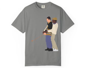 Camiseta "Just Tap It In" / Ilustración de dos hombres jugando al golf, letra de la canción en la parte posterior.